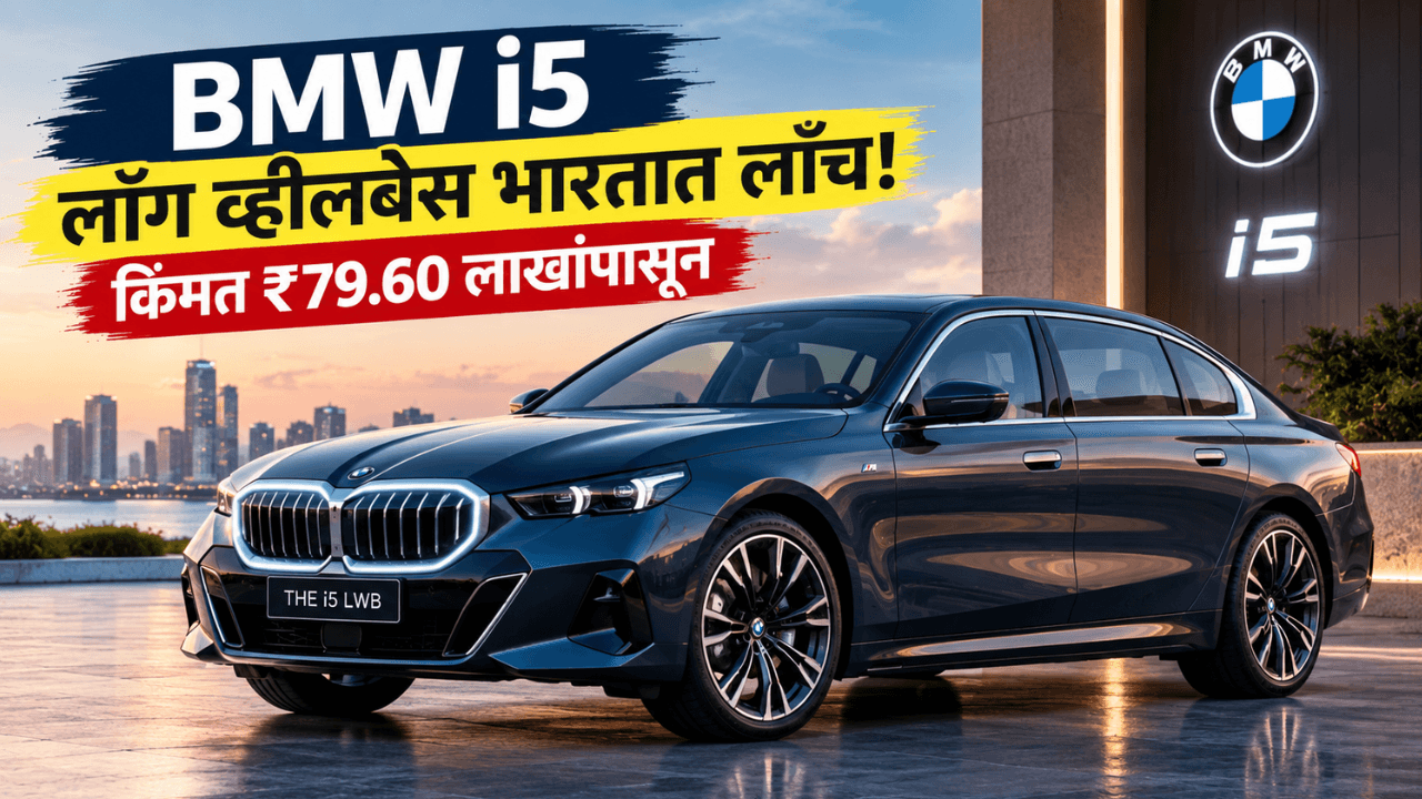 BMW i5 लाँग व्हीलबेस भारतात लाँच! ₹79.60 लाखांत मिळणार ही लक्झरी इलेक्ट्रिक सेडान!
